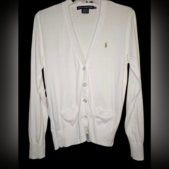 Ralph Lauren Sport Women's light cotton Academia cardigan. preppy, old money - Picture 2 of 16